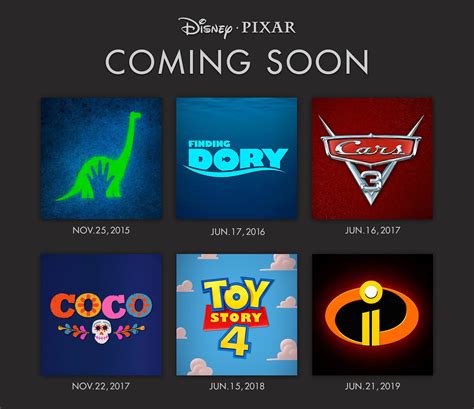 Disney Pixar Reveals Release Dates Through 2019