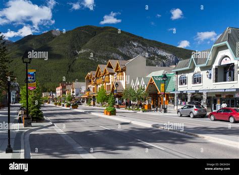 Main Street In Banff Alberta Canada Stock Photo 63388853 Alamy
