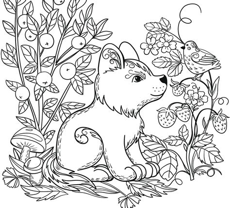 Animal Coloring Page Printable Free Wild Forest Animals Page Adult