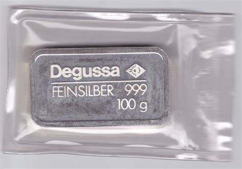 Silver Bar Of 100 Gram Degussa Catawiki
