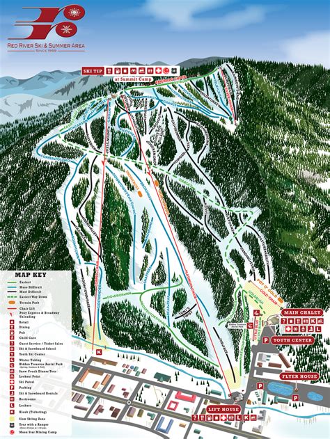 Trail Map Of Red River Ski Area In New Mexico