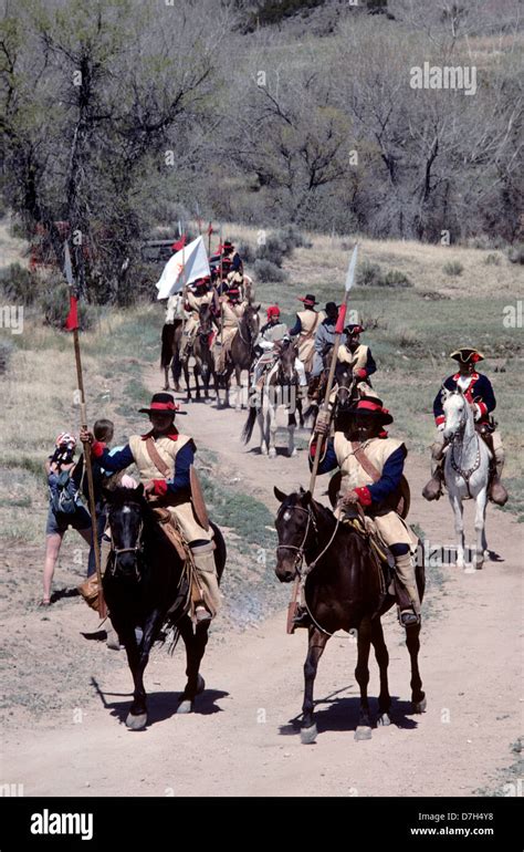 Reenactment Of Conquistadors Occupation Of Santa Fe New Mexico Stock