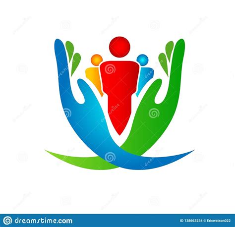 Illustration About Care And Protection Logo Hands Shield People Logo