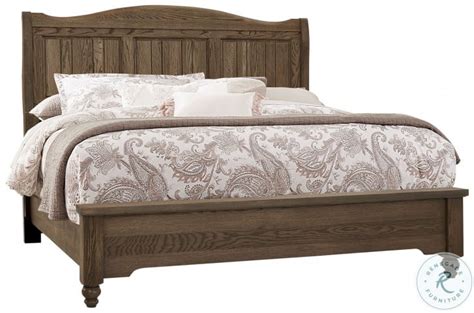 Heritage Cobblestone Oak King Sleigh Bed From Vaughan Bassett Coleman Furniture