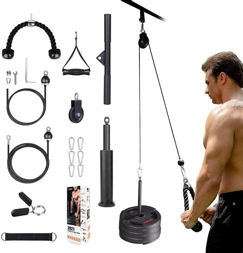 Bzk 2021 3 In 1 Fitness Lat And Lift Pulley System Gym Pull Down