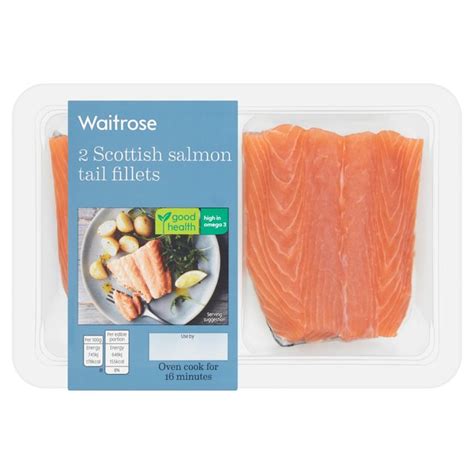 Waitrose 2 Scottish Salmon Tail Fillets Ocado