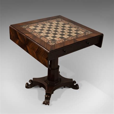 Olivieu ~ intelligente ~ chess table ~ 20 inch ~ olive wood chess table furniture ~ deluxe chess table ~ chess set with drawers for adults unique ~ olive wood chess board table ~ wooden chess set. Antique Chess Board Games Table - Quality English ...
