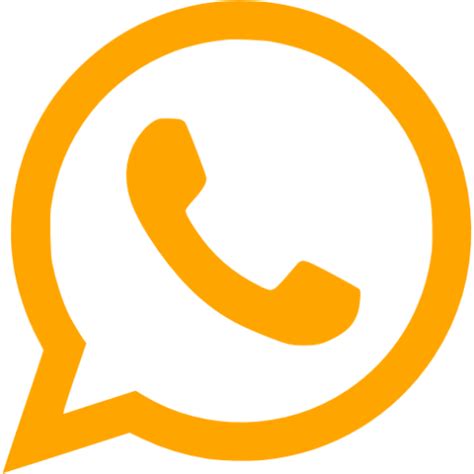 Orange Whatsapp Icon Free Orange Site Logo Icons