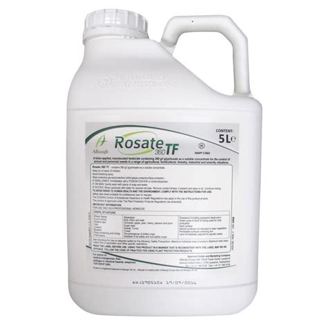 Glyphosate Weed Killer Rosate 360 Tf 5 Litres 6385 P Afs