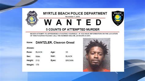 Myrtle Beach Police Name Man Wanted For Shooting Of Five