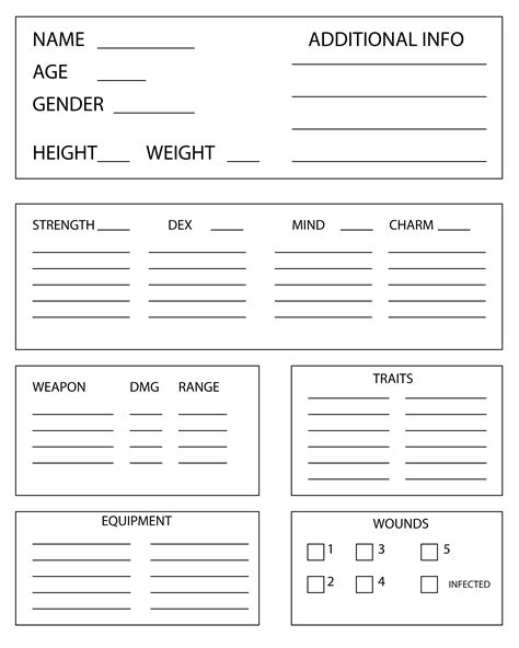 Roleplay Character Templates
