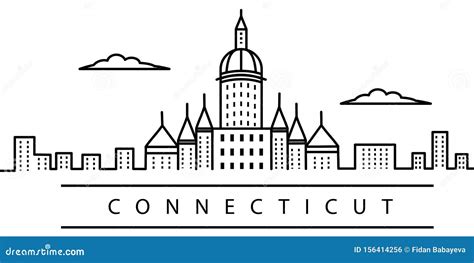 Connecticut City Line Icon Element Of Usa States Illustration Icons