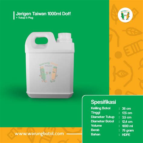 Jerigen Madu Segel 1000 ml Doff - Warung Botol