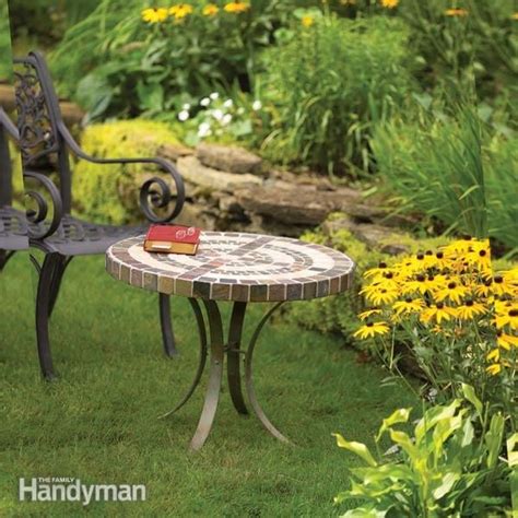 Build An Outdoor Table With Tile Top And Steel Base Diy