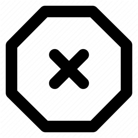 Alert Cancel Remove Stop Warning Icon