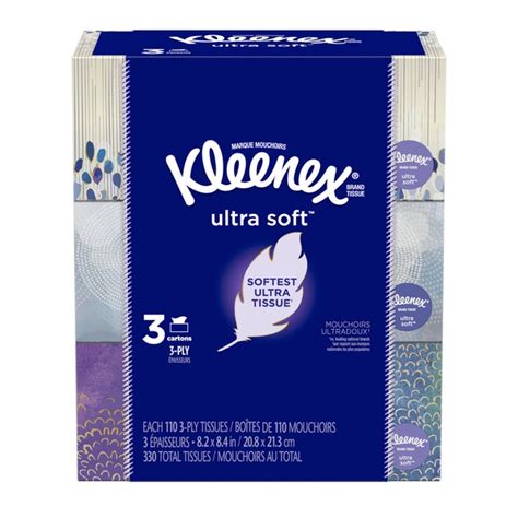 Kleenex Ultra Soft Facial Tissues Rectangular Box 3 Each From Loblaws