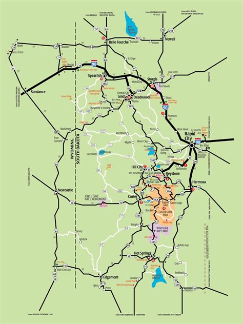 Black Hills Tourism Map Best Tourist Places In The World