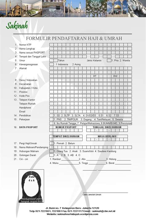 Formulir Pendaftaran Umrah IMAGESEE