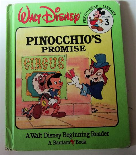 Disney Pinocchio Book Vintage Collectible Beginning Reader Etsy
