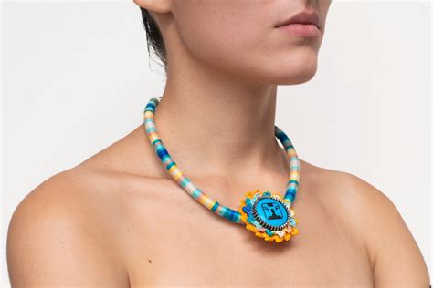 Mayan Jewelry Adjustable Handmade Necklace Mayan Blue Etsy