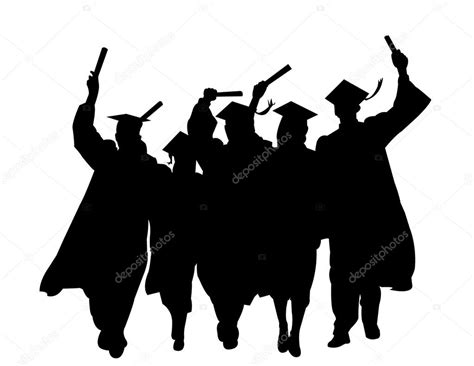 Silhouettes Graduation Vector ⬇ Vector Image By © Mijo69 Vector Stock