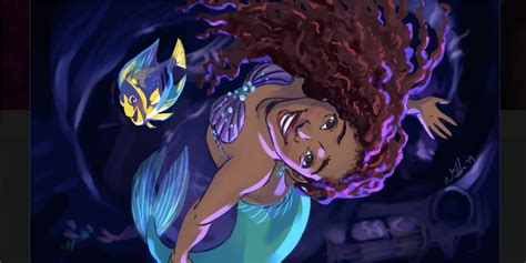 fans create halle bailey little mermaid artwork for live a