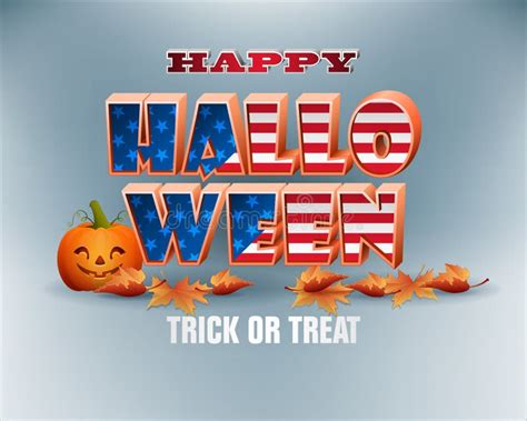 Celebration Of Halloween In America Stock Vector Illustration Of