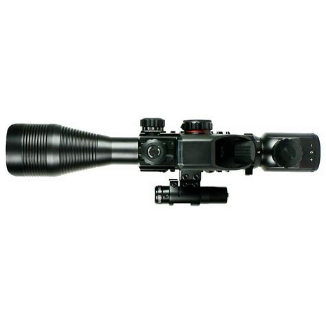 4 12x50 Eg Rifle Scope With Holographic 4 Reticle Sight And Red Laser Jg8
