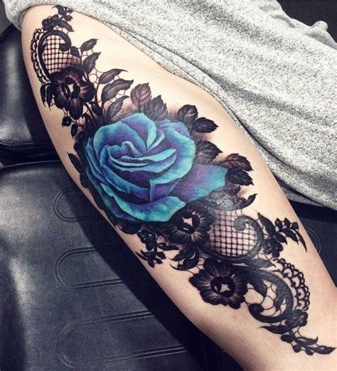 The meaning behind this tattoo is love, passion and romance. Pin by Victoria Morgan on tattoo | Lace tattoo, Rose ...