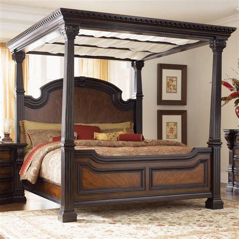 Fairmont Designs Grand Estates Queen Canopy Bed In Cinnamon