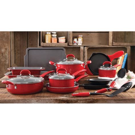 The pioneer woman cookware 30 piece cookware set is a new addition to their collection. The Pioneer Woman Vintage Speckle Cookware Combo Set, 20 ...