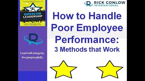 How To Handle Poor Employee Performance Constructively Leadership