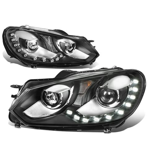 For 2010 To 2014 Vw Mk6 Golf Gti Led Drl Projector High And Low Beam