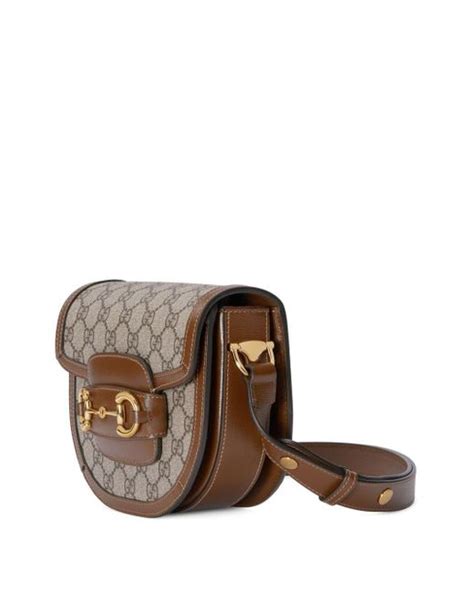 Gucci Horsebit 1955 Small Leather Trimmed Printed Coated Canvas