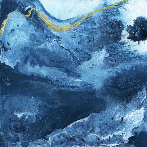 Ocean Gold Abstract Art By Linda Woods Mixed Media By Linda Woods