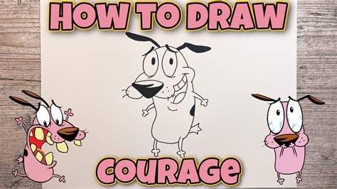 How To Draw Courage Courage The Cowardly Dog Easy Step By Step