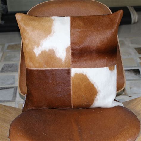 Buy Hand Made Real Cow Leather Throw For Furniture