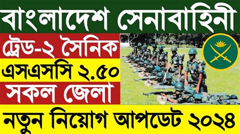 💥💥বাংলাদেশ সেনাবাহিনী ট্রেড ২ নিয়োগ ২০২৪ Bangladesh Army Trade 2 Job Circular 2024 Govt Bd Job