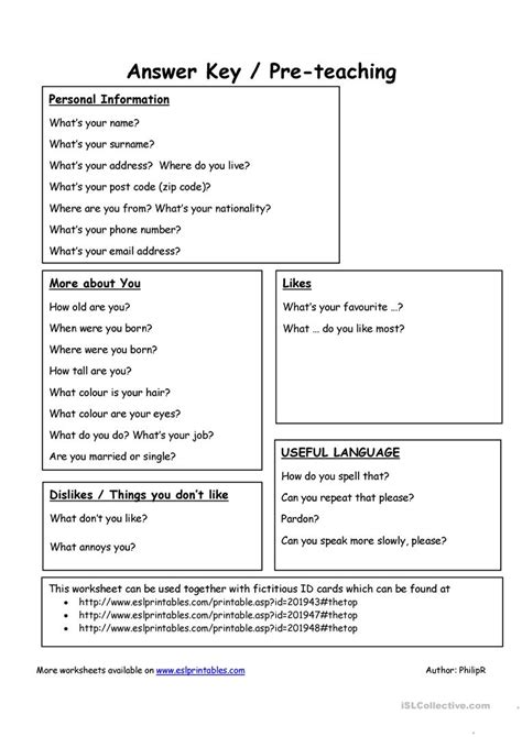 Getting To Know You Printable