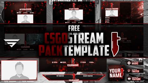 Csgo Stream Pack Template Psd Free Download Twitch Seangraphicx