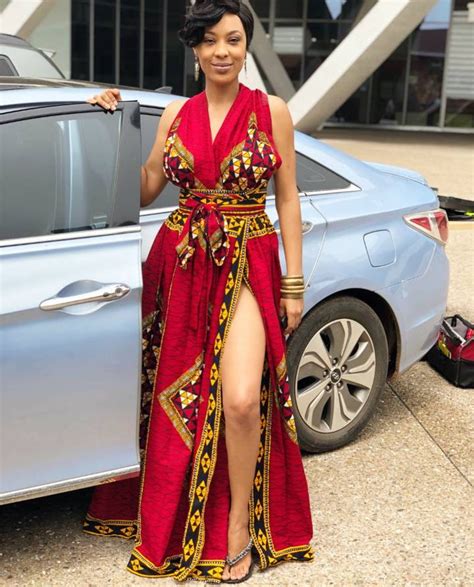 gorgeous african print maxi dress with high slit ankara summer dress mahiber 2024