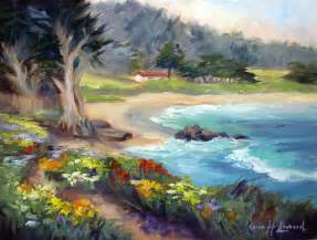 Monastery Beach Carmel Painting By Karin Leonard