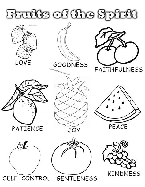 Enjoy the illustrations from our coloring mats as a free printable! Penny Pinching Mom: Fruits of the Spirit {Sunday School Unit}