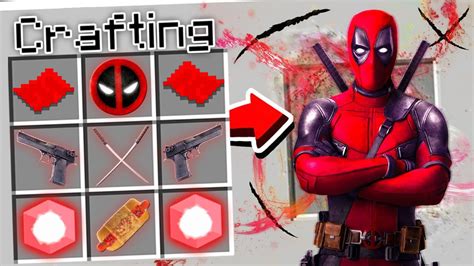 Crafting Deadpool In Minecraft Youtube