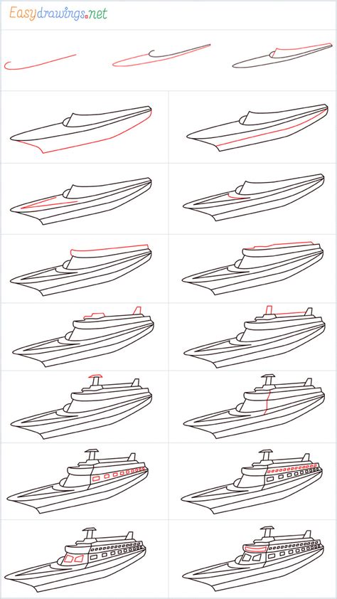 How To Draw A Ship Step By Step
