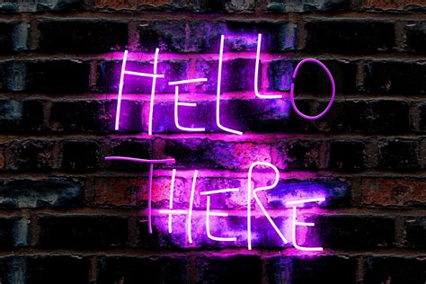 Hell Here Neon Sign Hello There Neon Sign Hello There Hell Etsy
