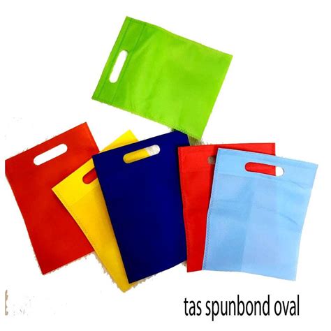 Jual Tas Spunbond Polos Goodie Bag Oval Tas Eco Friendly S 20x25