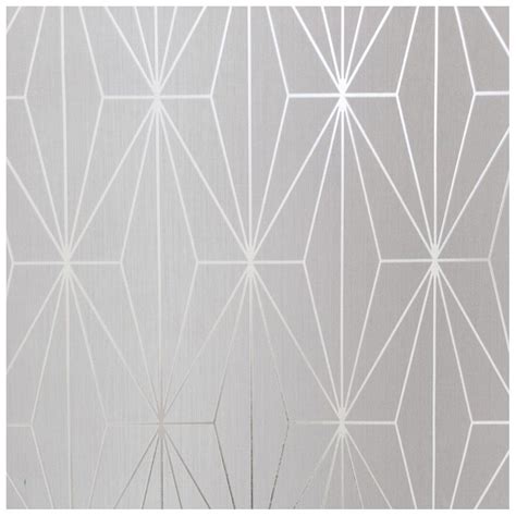 Kayla Dove And Silver Heavyweight Embossed Vinyl Wallpaper By Muriva