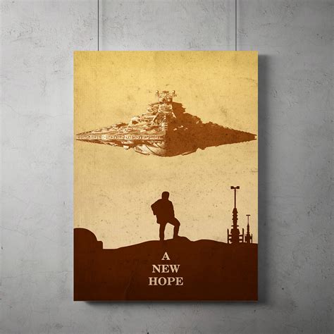 A New Hope Poster Star Wars Minimalist Poster Star Wars Etsy
