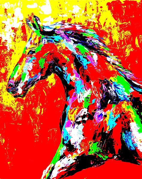 Abstract Painting Of Horses Belajar Menggambar